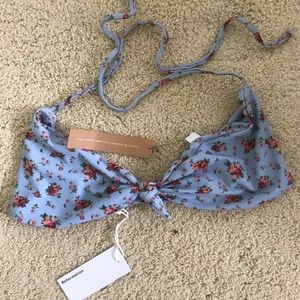 NWT Reformation Hermosa Bikini Top in Petunia